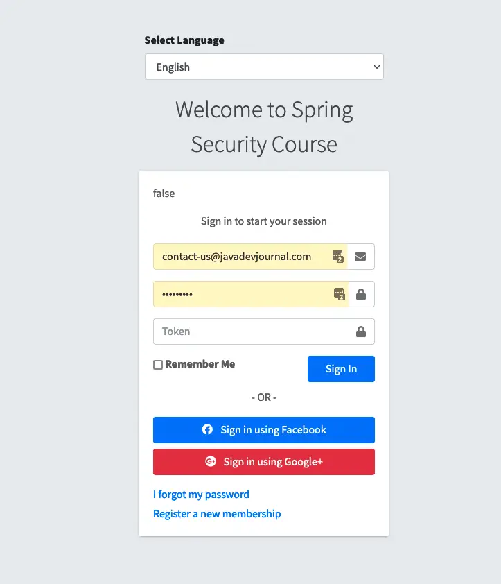 Pass an additional parameter with spring security login page